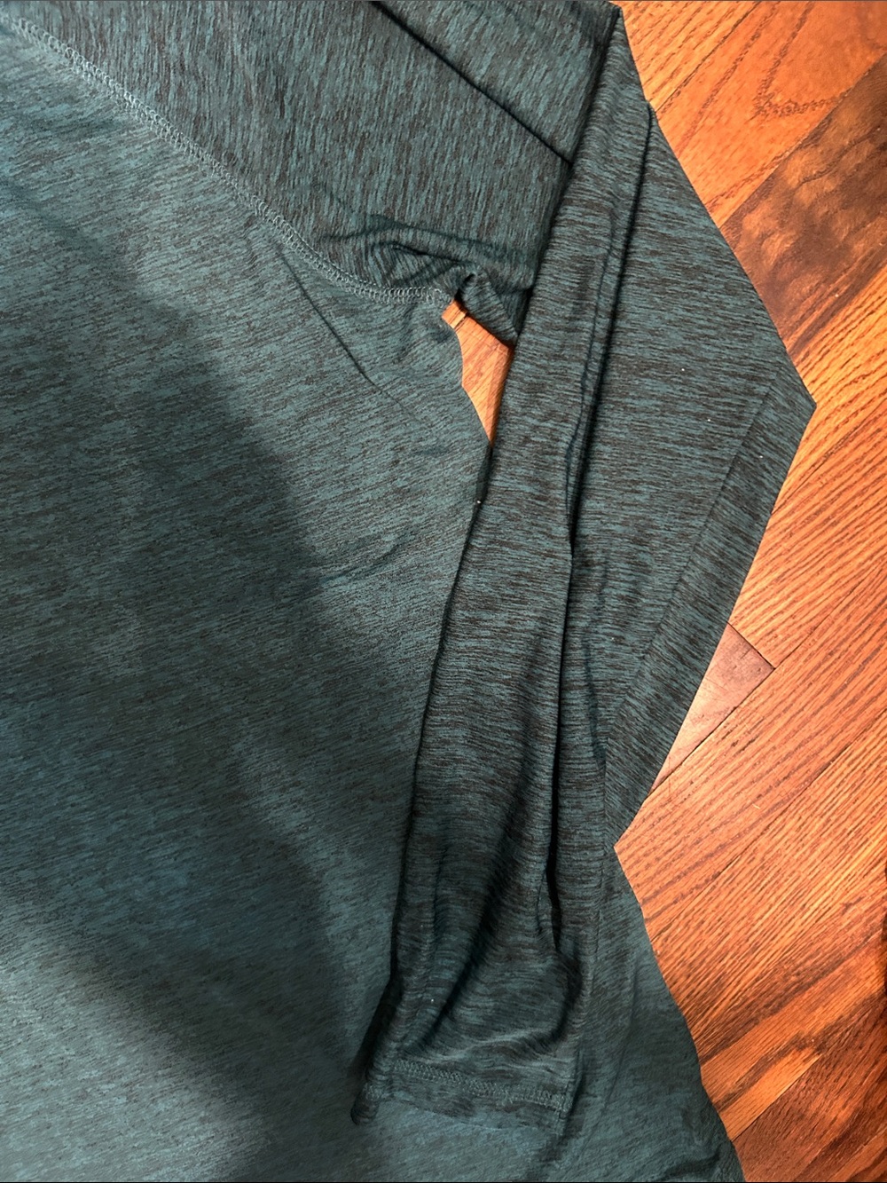 Hurley Men's Long Sleeve Henley in Deep Teal - Picture 5 of 9